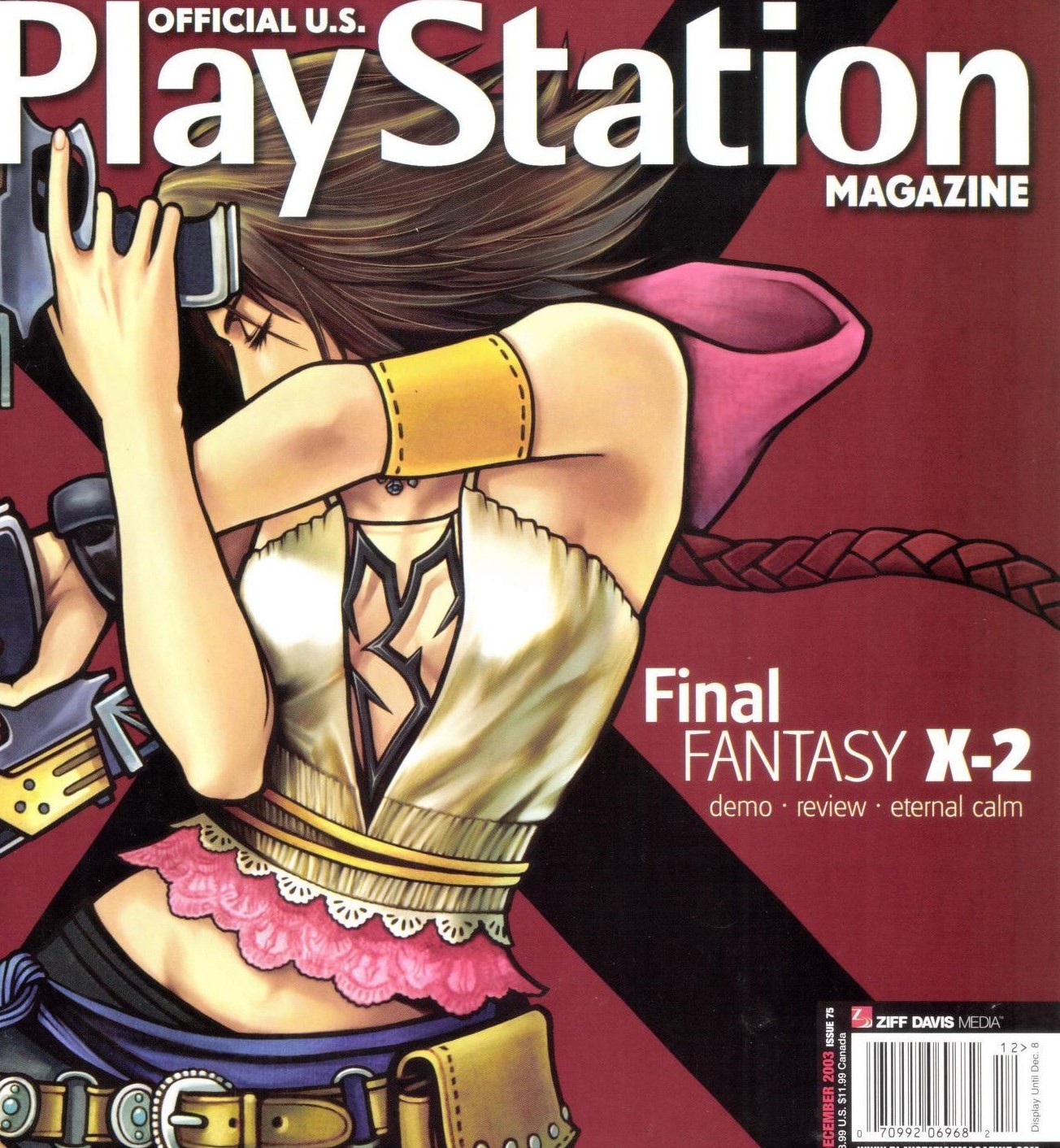 playstation magazine cover showing yuna from final fantasy 10-2