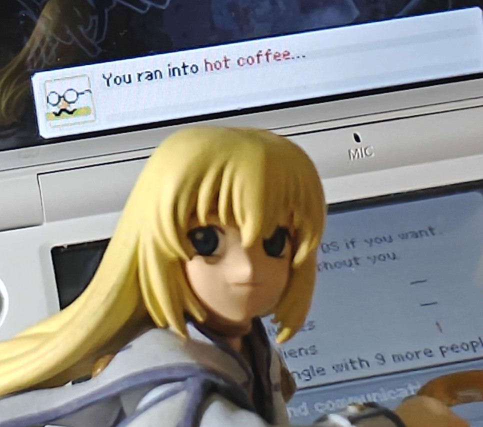 You ran into hot coffee
