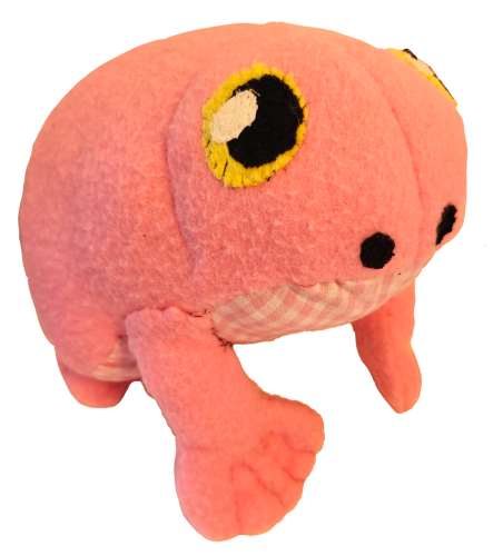 pink plush frog